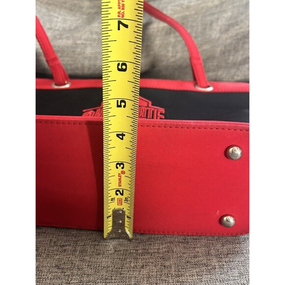 Sandol Ohio State University OSU Buckeyes Purse Red Black Double Handles Zip - Picture 10 of 10